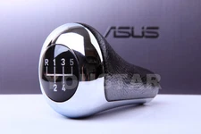 UK SELLER Genuine Leather Bright Chrome Manual Gear Shift Knob for BMW 5 Speed