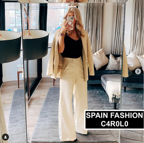 ZARA NEW WOMAN SS22 ECRU FAUX LEATHER 