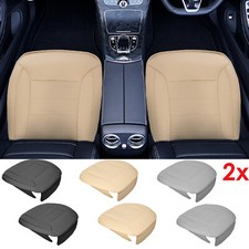 2x Full Surround Front Car Seat Covers Leather Pad Mat Auto Cushion Protector