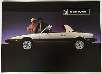 Original 1984 Bertone Fiat X1/9  4 Page LARGE Format! (10''x14'')  Sales Brochure!