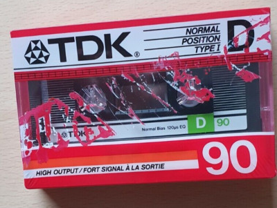 1MC, Cassette, Audio Leerkassette TDK D90, C90, neu, verpackt