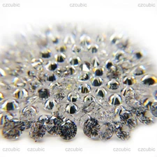 ROUND CUBIC ZIRCONIA LOOSE STONES 1000 PCS 0.8- 3.0 MM  GREAT QUALITY SHIP IN US