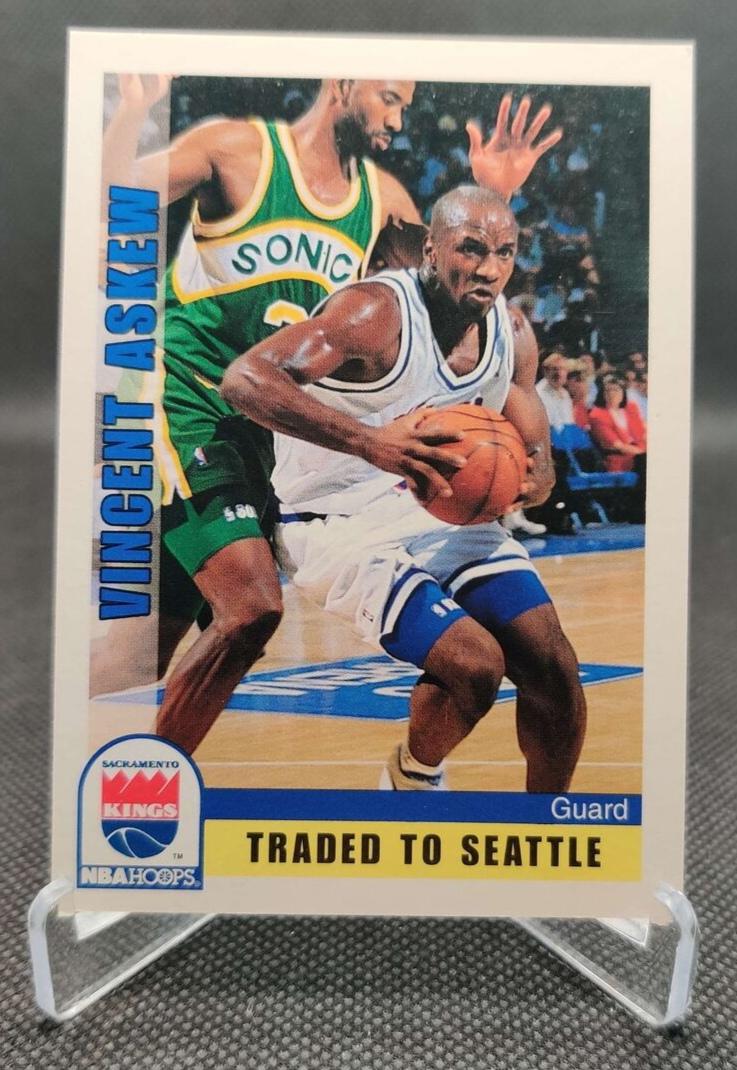 ドラフトキング　1-7     9-18 1992-93 NBA Hoops #459 Vincent Askew Kings Super Sonics