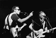 Graham Parker Dave Edmunds Vocal Perform At The Paradiso 1990 Old Music Photo