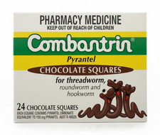 Combantrin Chocolate Squares - 24 Pack - Made in Australia - EXP: 11/2028