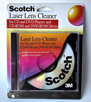 Laser Lens Cleaner CD, DVD,CD-ROM Players & Drives  Scotch 3M NOS AV-101