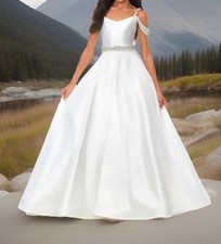 Girls White First Communion Dress - Flower Girl - formal Dress Size 16