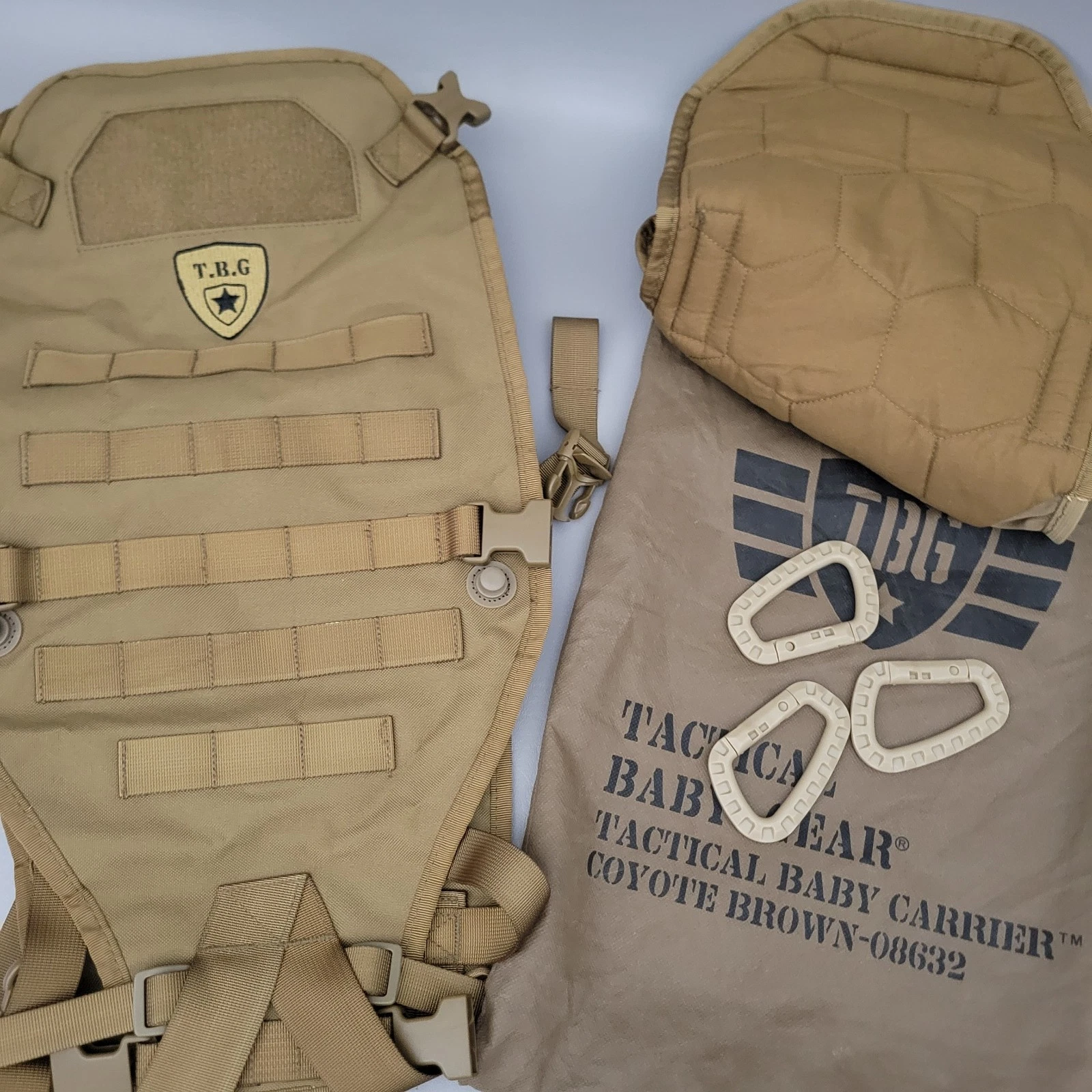TBG Tactical Baby Gear Baby Carrier Coyote Brown Men’s Baby Carrier 8/33lb