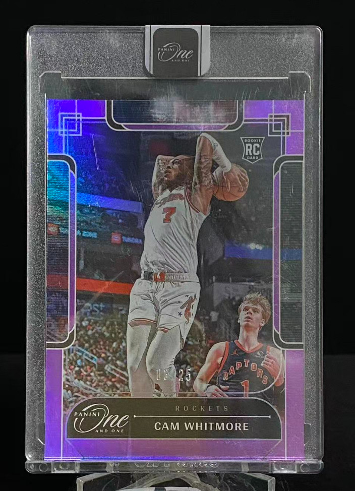 Cam Whitmore 2023-24 Panini One And One /25 Purple RC Houston Rockets #148