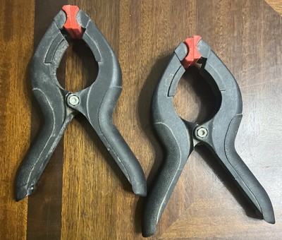 Wolfcraft Quick-Jaw Spring Clamps Plastic Flexible Anti-slip Black 2 Pieces