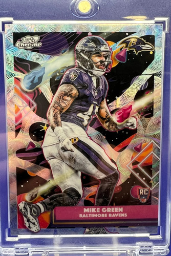 2025 Topps Chrome Cosmic Mike Green Nucleus RC Baltimore Ravens SP