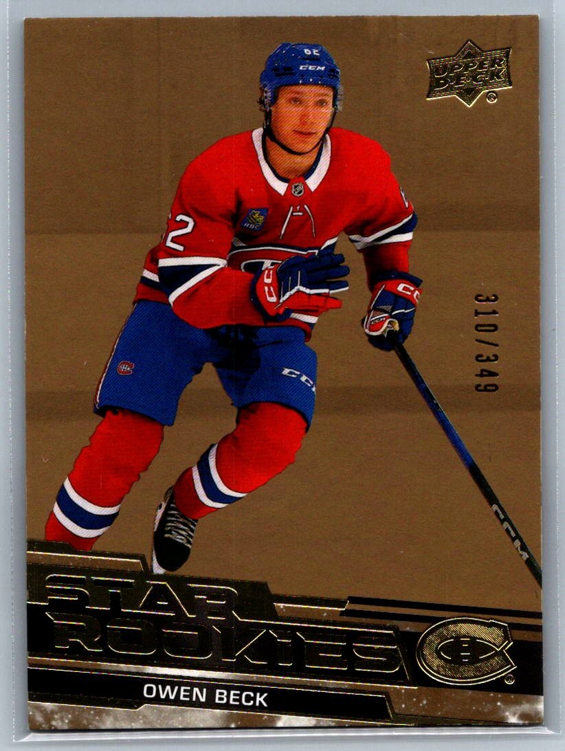 2023-24 Upper Deck NHL Star Rookies Box Set #9 Owen Beck Gold #/349