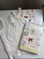 2Pack Kids Cotton Tank Tops Size 100 Soft Cute Undershirts for Girls