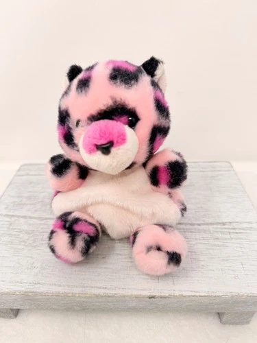 Palm Pals REGINA the Pink Leopard 5" Beanbag Plush Stuffed Toy by Aurora