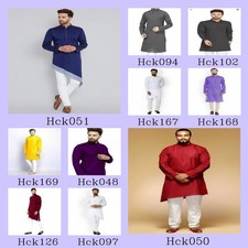 Mens Kurta with Pajama Mens Boys Indian Top Shirt Mens Wear Cotton Kurta