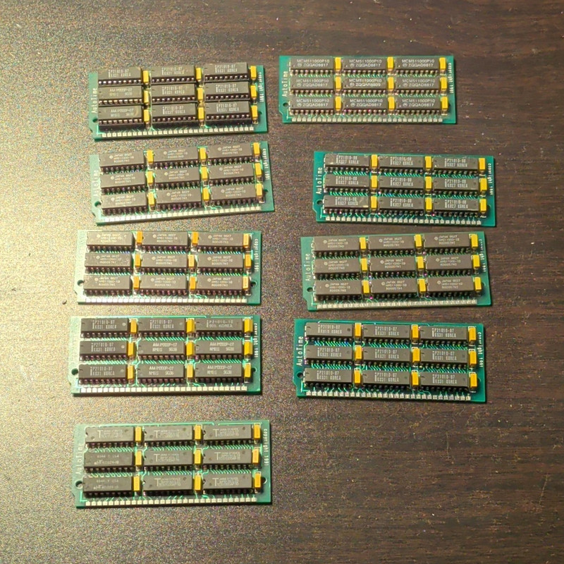 Micron MC51100AP 30-Pin SIMM DRAM Parity RAM 8MB Total Lot of 9 Modules