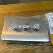 Image of 1no Schneider Lisse Stainless Steel 3gang 2way universal Dimmer 250 Watt