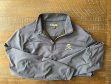 Peter Millar Pacific Dunes Golf Pullover Men’s M 1/4 Zip Gray Bandon Dunes