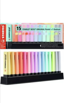 STABILO BOSS Original Textmarker Pastel 15er Tischset, neu