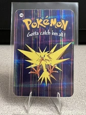 Zapdos 145 Pokémon Vintage Prism Vending 2000 Sticker Nintendo Carddass 30 NM