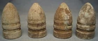 4 Dug Civil War Dropped .54 Cal. Sharps Bullets from Louisiana