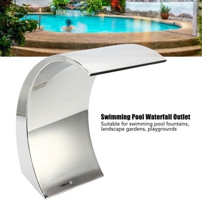 G1 1/2 Innengewinde Schwimmen Pool Wasserfall Outlet Abgerundete Arc Design DO