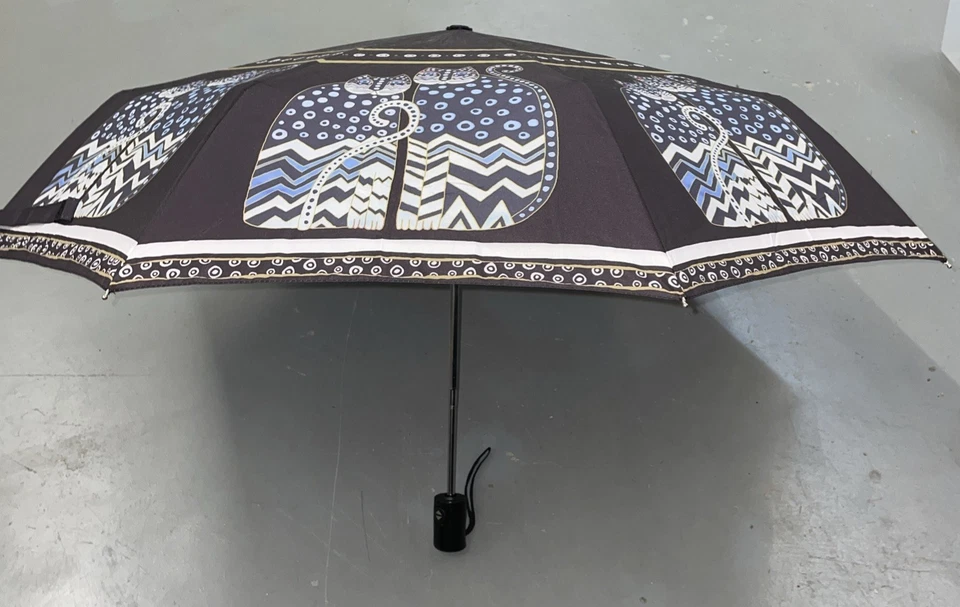 NUEVO CON ETIQUETAS Laurel Burch Lunares Gato Paraguas Rainy Day Companion 41" Foto 2 de 4