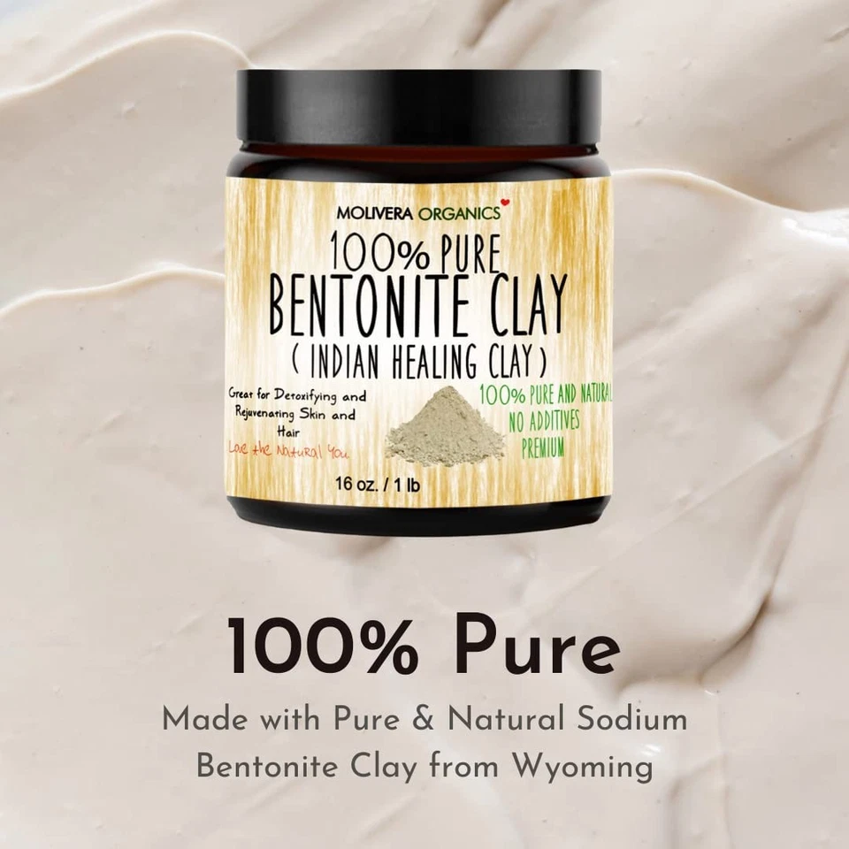 Premium 1 lb Bentonite Clay Pure, Natural Detoxifying Clay for Face Masks, Ha... - Image 2 of 4