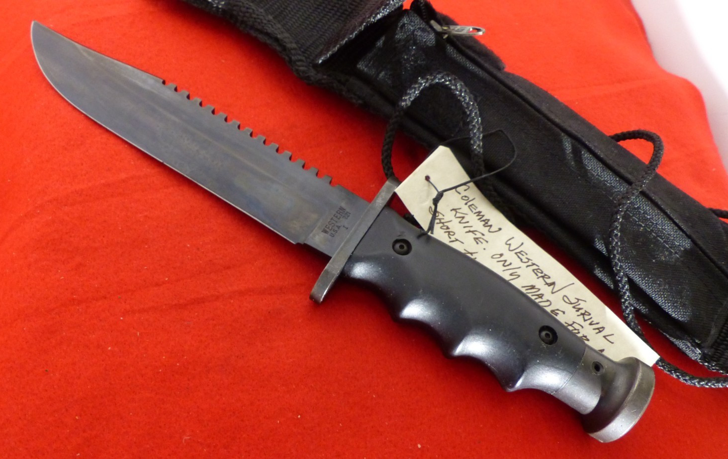 RARE Western Boulder USA 11.25" Fixed Blade 221 Survival Sheath Knife