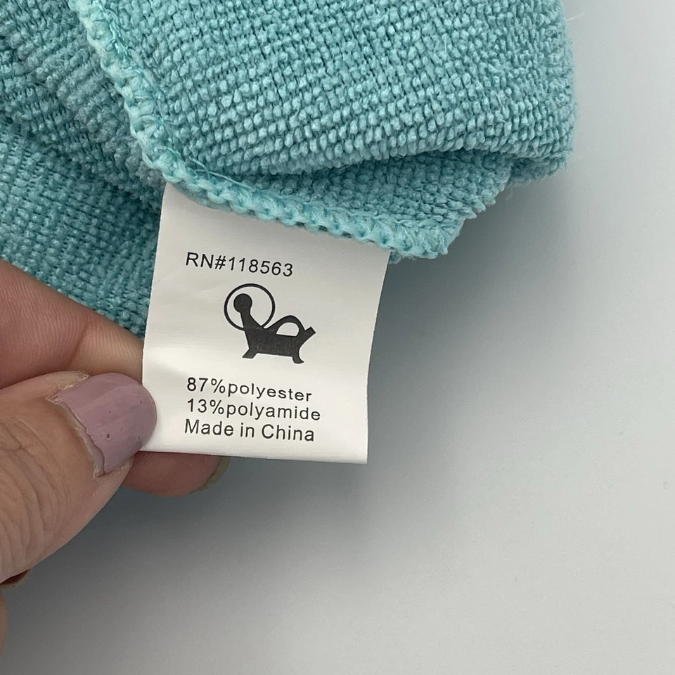 Turbie Twist Microfiber Hair Towel Hair Wrap Turban Aqua Blue Premium Hair Care - Image 4 of 4