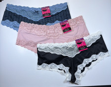 Maidenform Hipster Cheeky Panties 40823 Maidenform Blue Black Lace 3 Pk 2XL/9