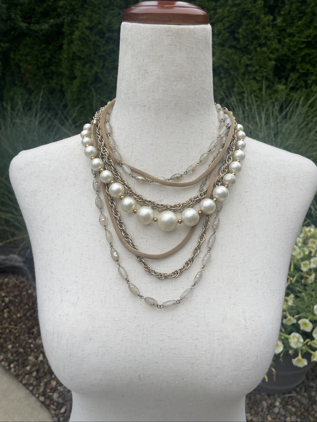 Vintage Unsigned Vendome Multi-Stranded Collar Ne… - image 2