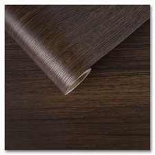 Dark Brown Wood Peel and Stick Contact Paper Waterproof Wallpaper 12x80