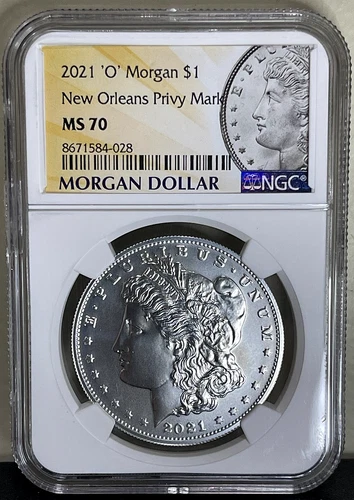 2021 'O' Privy Mark Morgan Silver Dollar NGC MS 70