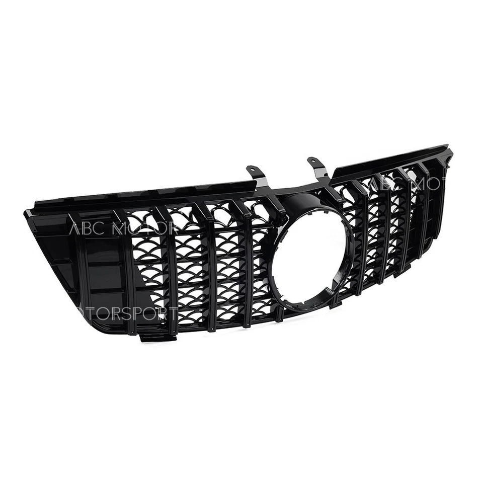 Glossy Black Front Grille W/Star For Mercedes Benz ML-Class W164 2005-2008 ML350 Foto 3 de 4