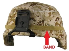 HELMET BAND FOR CAMO w/ CAT EYE f M1 PASGT MICH ARMY USMC MARINE CORPS MILITARY
