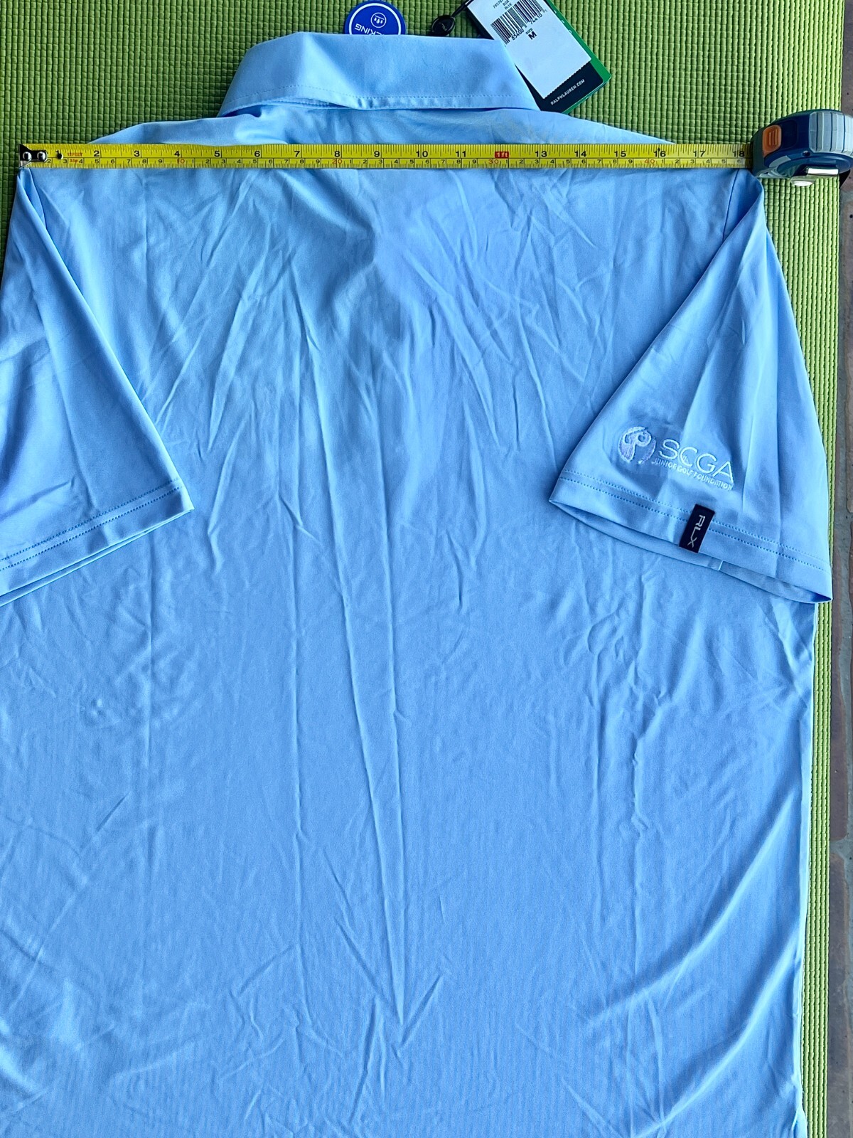 Ralph Lauren RLX Pebble Beach Light Blue Golf Polo Size Medium NWT thumbnail 13