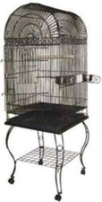 A E CAGE Company Platinum Economy Dome Top Bird Cage, 20 x 20 x 58, Platinum