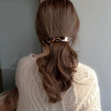 Large Hair Claws Women Hair Clip Rectangle Marble Barrette Ponytail Clamps Cute