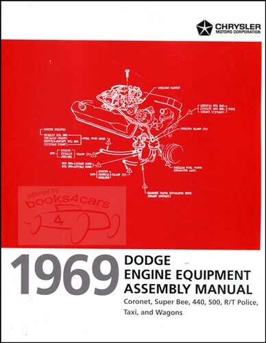 1969 DODGE ASSEMBLY SHOP MANUAL ENGINE CORONET BOOK SERVICE - Picture 1 of 1
