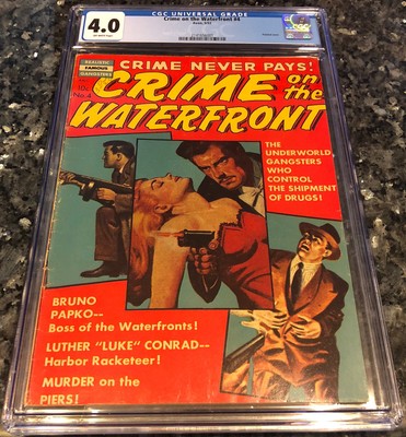 Crime On The Waterfront #4  1952 - Avon  -VG Comic Book