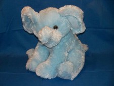 Aurora World Elephant plush baby blue stuffed animal floppy and soft 12" safari