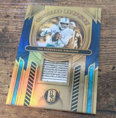 2024 Panini Standard Gold Rush Tua Tagovailoa 01/10 Jersey Match Dolphins Tag 🔥