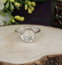 Clear Crystal Quartz Gemstone 925 Sterling Silver Flower Designer Rings