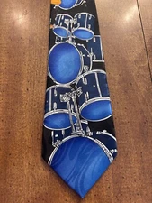 Steven Harris Drum Music Musician Drummer Necktie Blue Tie