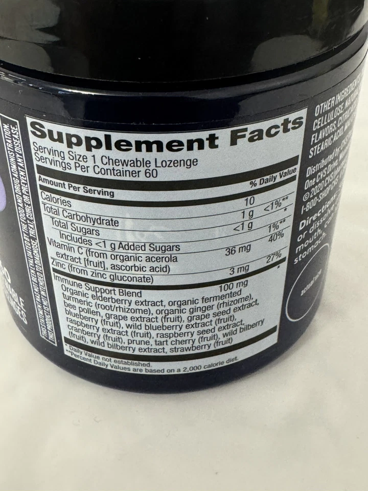 Live Better Black Elderberry + Zinc 60 Pastillas Masticables Apoya la Inmunidad Foto 3 de 4