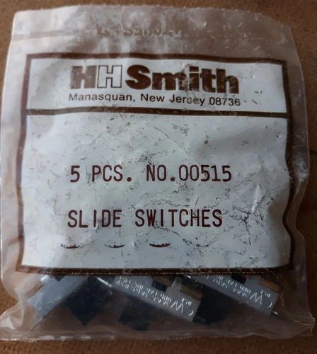 HH Smith Slide Switch p/n 515 New Old Stock 3A AC .5 A DC 125V UL Made in U.S.A.