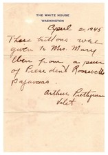 Pajama Buttons Personally Owned & Worn by Franklin D. Roosevelt Before He Died