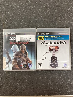 Assassin s Creed Revelations & Rocksmith: Authentic Guitar Games PS3 Games