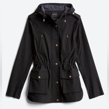 Nwt Eden Society Holly Contrast Hood Cargo Jacket In Black Size Large